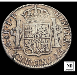 8 Reales de Fernando VII - 1821 - 26,60g Ag - México