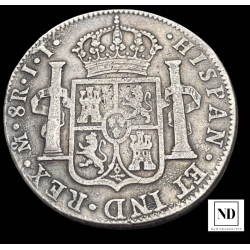 8 Reales de Fernando VII - 1820 - México - 24,68g Ag