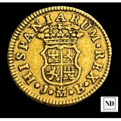 1/2 Escudo de Fernando VI - 1755 - Madrid - 1,73g Au