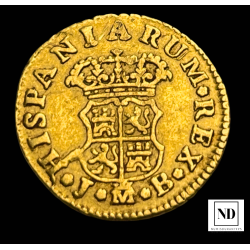 1/2 Escudo de Fernando VI - 1756 - Madrid -  1,75g Au