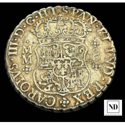 8 Reales de Carlos III - 1760 - México - 26,87g Ag