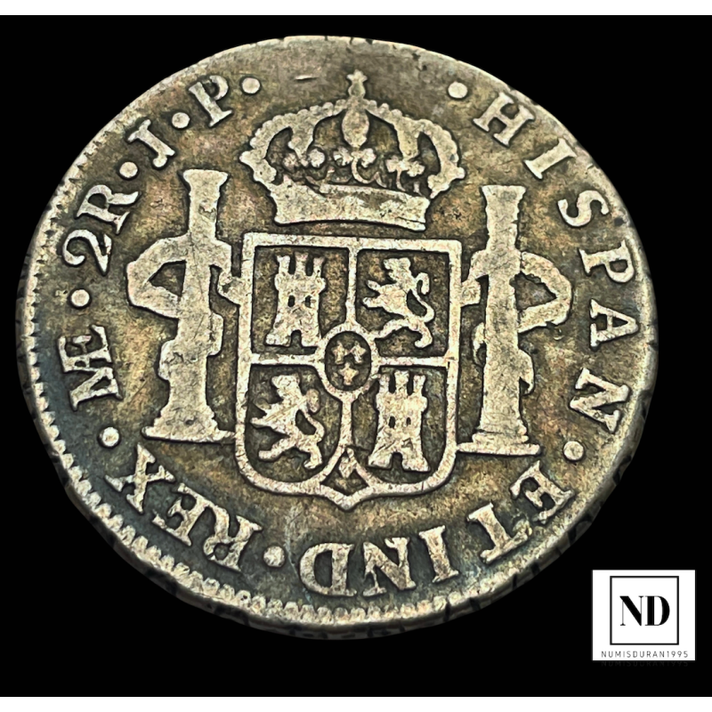 2 Reales de Fernando VII - 1810 - Lima - 6,32g Ag