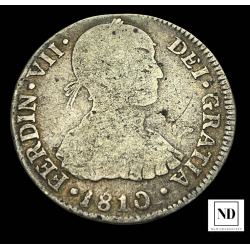 2 Reales de Fernando VII - 1810 - Lima - 6,32g Ag