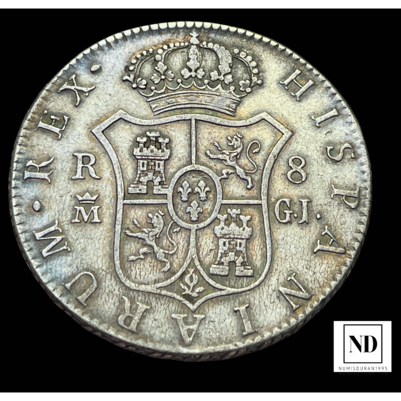 8 Reales de Fernando VII - Madrid - 1814 - 26,72g Ag