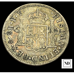 2 Reales de Carlos III - 1779 - México - 6,44g Ag