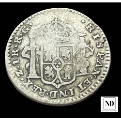 Real de Fernando VII - 1822 - Zacatecas - 3,15g Ag