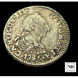 1/2 Real de Carlos III - 1785 - Potosí - 1,64g Ag