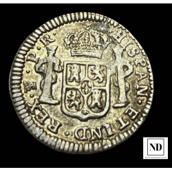 1/2 Real de Carlos III - 1785 - Potosí - 1,64g Ag