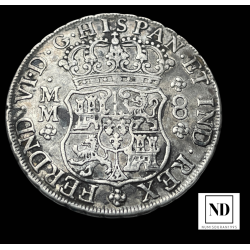 8 Reales de Fernando VI - 1758 - México - 26,67g Ag