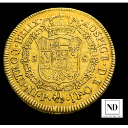 8 Escudos de Carlos IV - 1800 - Popayán - 26,87g Au