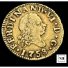 1/2 Escudo de Fernando VI - Madrid - 1758 - 1,74g Au