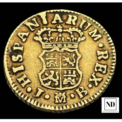 1/2 Escudo de Fernando VI - Madrid - 1758 - 1,74g Au