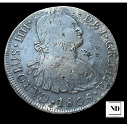 8 Reales de Carlos IV -...