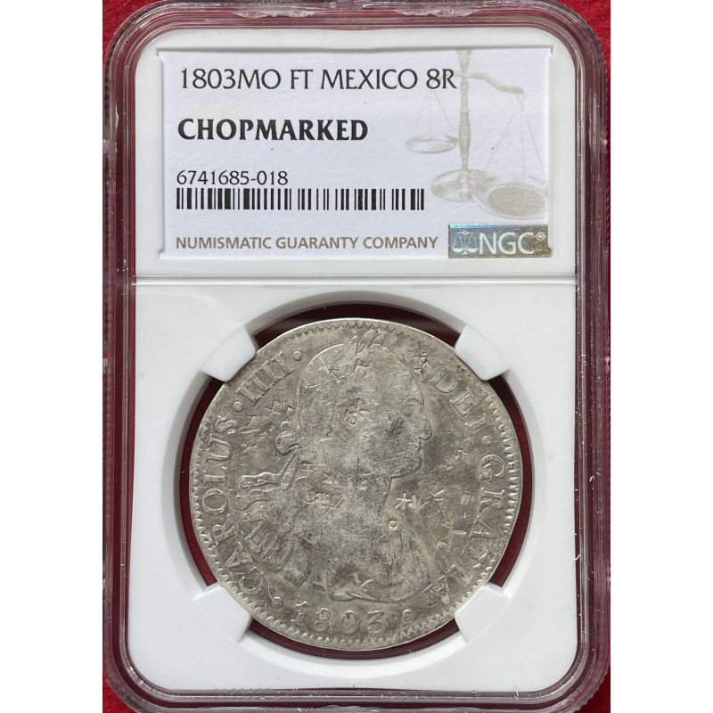 8 Reales de Carlos IV - México - 1803 - Encapsulada NGC