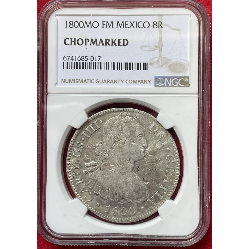 8 Reales de Carlos IV - México - 1800 - Encapsulada NGC