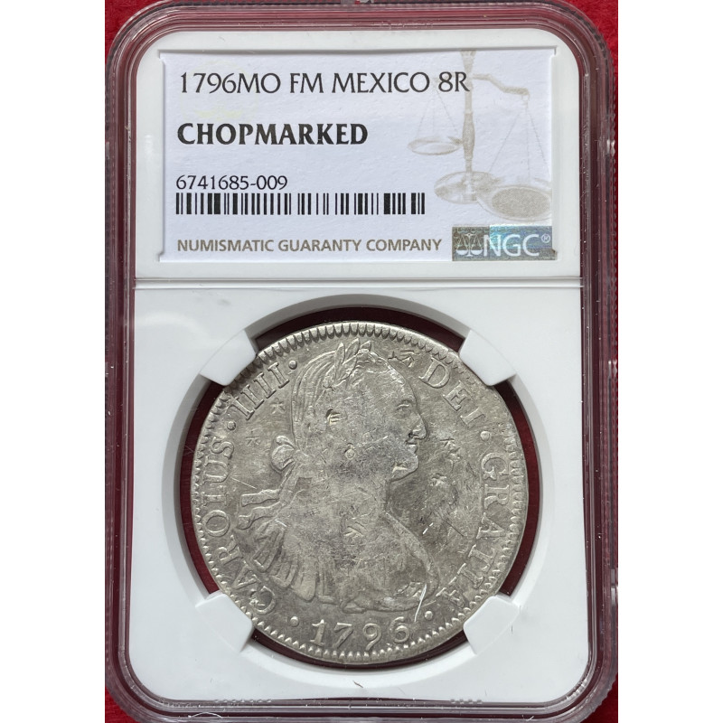 8 Reales de Carlos IV - México - 1796 - Encapsulada NGC