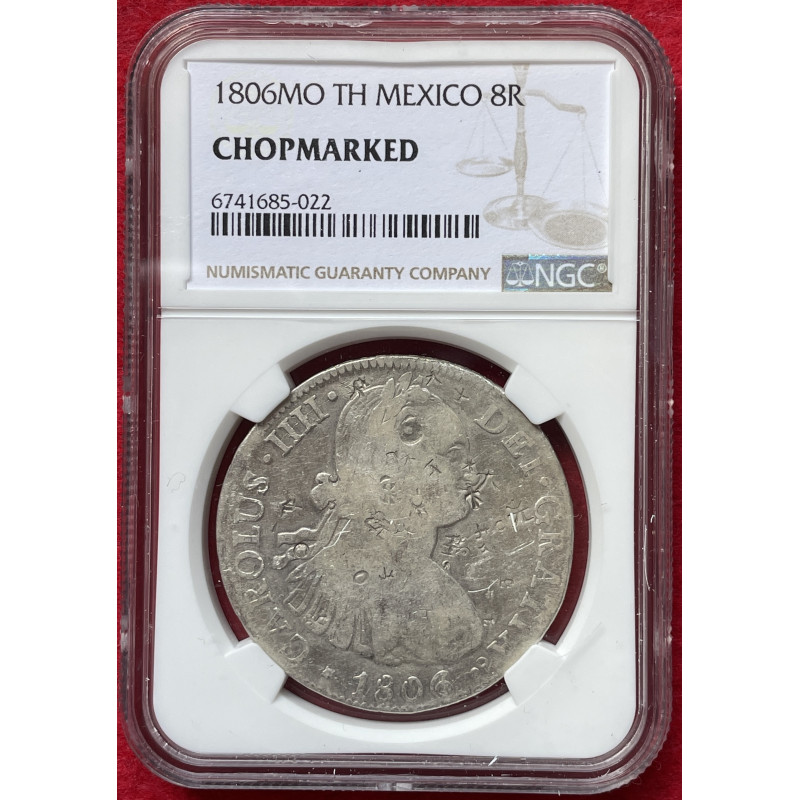 8 Reales de Carlos IV - México - 1806 - Encapsulada NGC