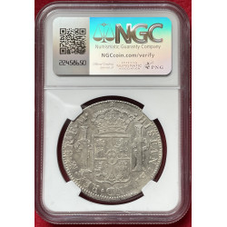 8 Reales de Carlos IV - México - 1792 - Encapsulada NGC