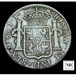 8 Reales de Fernando VII - México - 1820 - 27g Ag