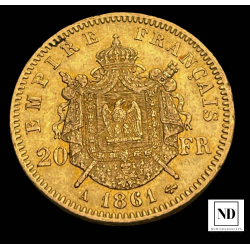 50 Francos de Napoleón III - 1866 - París - 16,15g Au