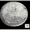 8 Reales de Carlos IV - 1796 - Lima - 27,32g Ag