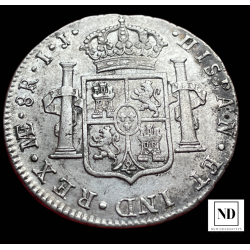 8 Reales de Carlos IV - 1796 - Lima - 27,32g Ag