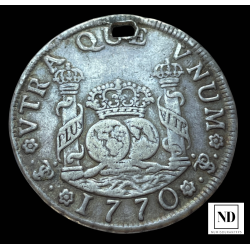 4 reales Columnarios de Carlos III -  Potosí - 1770 - 12,99g Ag