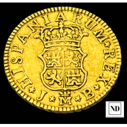 1/2 Escudo de Fernando VI - 1751 - Madrid - 1,74g Au