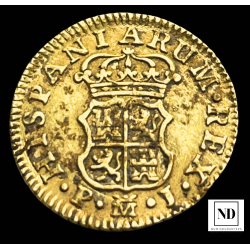 1/2 Escudo de Caros III - 1765 - Madrid - 1.78g Au