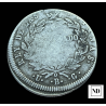 10 Reales resellados de Fernando VII - 1821 - Bilbao - 12,85g Ag