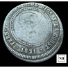 10 Reales resellados de Fernando VII - 1821 - Bilbao - 12,85g Ag