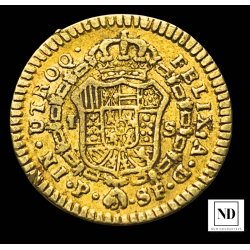 1 Escudo de Carlos III - 1781 - Popayán - 3,30g Au