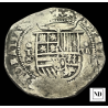 8 Reales de Felipe II - Toledo - 27,01g Ag