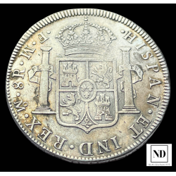 8 Reales de Carlos III - 1772 - México - 26,65g Ag