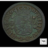 2 maravedís de Felipe V - 1745 - Segovia - 3,45g Cu