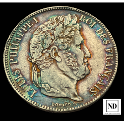 5 Francso de Luis Philippe I - 1837 - París - 24,99g Ag