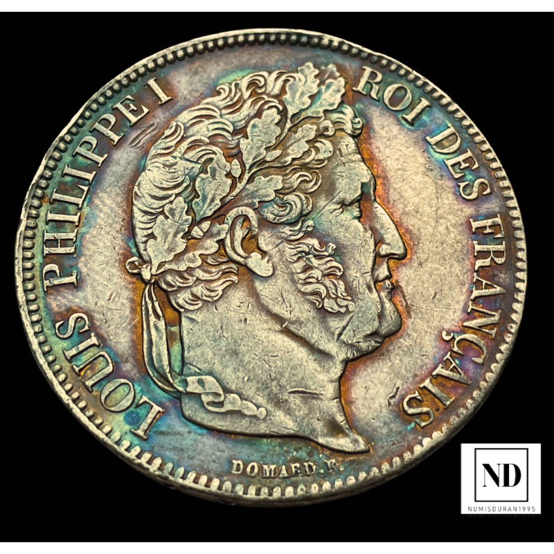 5 Francso de Luis Philippe I - 1837 - París - 24,99g Ag