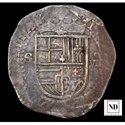 8 Reales de Felipe II - 1556/1598 - Sevilla - 27,40g Ag