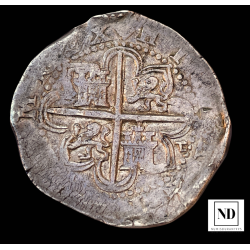 8 Reales de Felipe II - 1556/1598 - Sevilla - 27,40g Ag