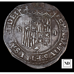 2 reales de los Reyes Católicos - Sevilla - 6,82g Ag