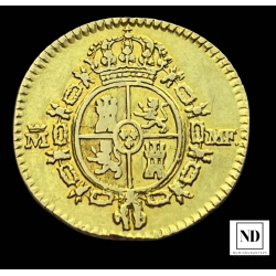 1/2 Escudo de Carlos IV - 1793 - madrid - 1,70g Au