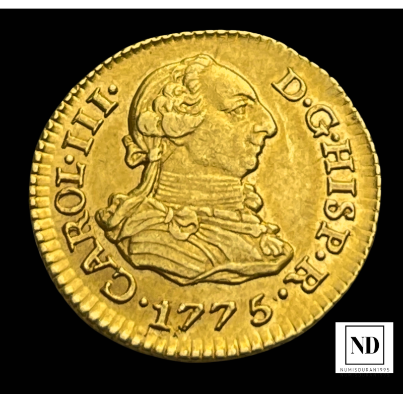 1/2 Escudo de Carlos III - 1775 - Madrid - 1,78g Au