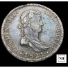 8 Reales de fernando VII - 1821 - Guadalajara - 26,91g Ag